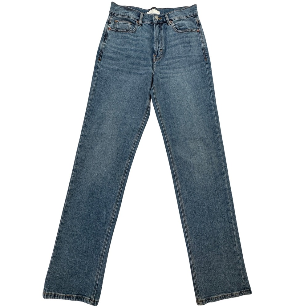 Habitual Straight Leg High Rise Reese Jeans Womens 4/27 Blue Poplar Wash
